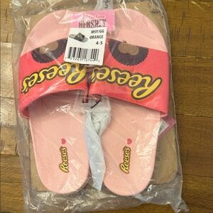 Reese's Pink Valentine Slide Sandals